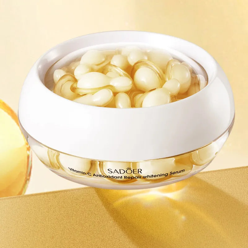 SADOER Vitamin C Antioxidant Moisturizing Anti wrinkle Brighten Repair Whiten Capsule Essence Lotion 30pcs Oasis Select