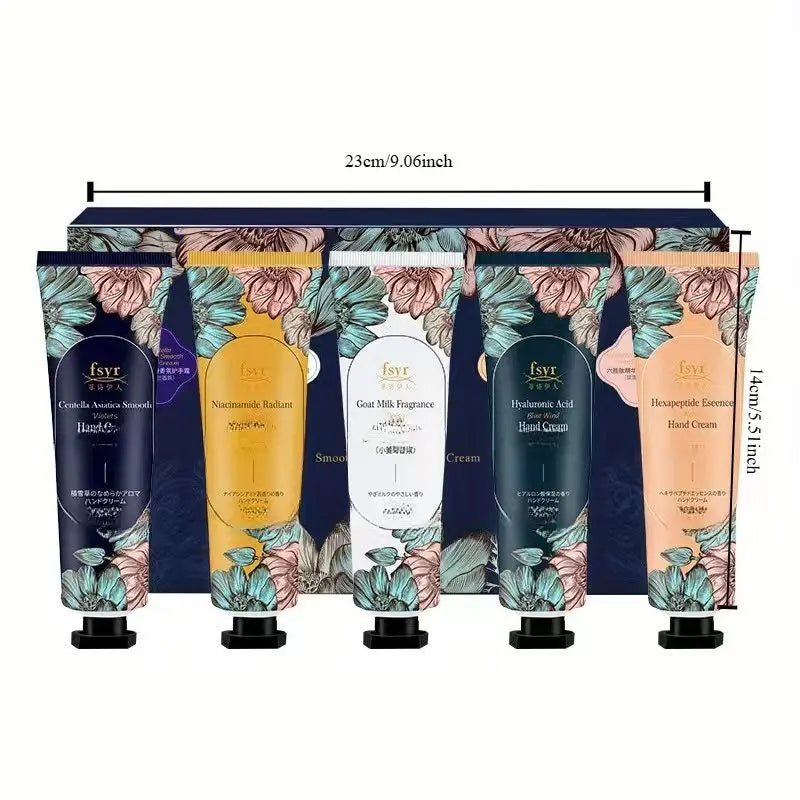 5PCS Fragrant Hand Cream gift box, moisturize and moisturize hands Makeup water gift set. Christmas gift, Valentine's Oasis Select