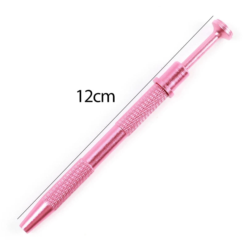 Piercing Ball Grabber Tool Pick Up with 4 Prongs Holder Diamond Claw Tweezers for Small Parts Gems Prong Jewelry Making Tool Oasis Select Pink