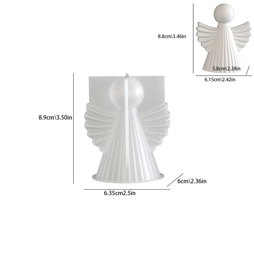 New 3D Simplicity Angel Silicone Candle Molds DIY Geometric Angel Handmade Aromatherapy Candle Gypsum Resin Molds Home Decor Oasis Select A