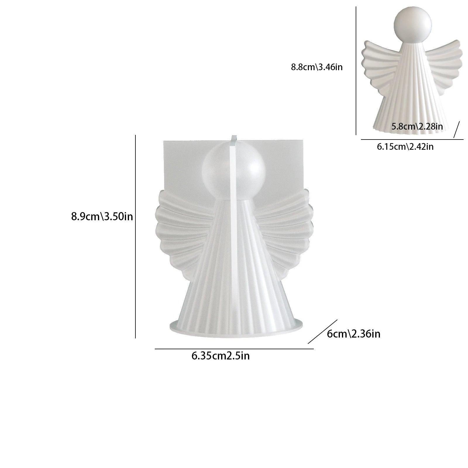 New 3D Simplicity Angel Silicone Candle Molds DIY Geometric Angel Handmade Aromatherapy Candle Gypsum Resin Molds Home Decor Oasis Select A