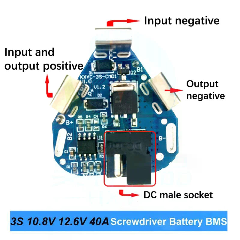 3S 10.8V 12.6V 40A BMS 18650 Lithium Battery Board BMS For Screwdriver Shura Shurika Battery 3S 12V Battery Replace Use Oasis Select