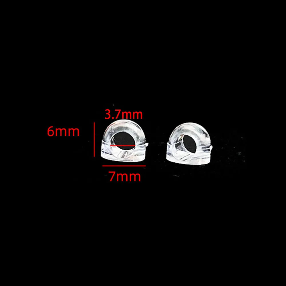 100pcs Clear Hair Rope Setting Buckles Clasp Hair Tie Base Setting Findings for Women DIY Tie Bow Jewelry Accessories Making Oasis Select White 6x7mm