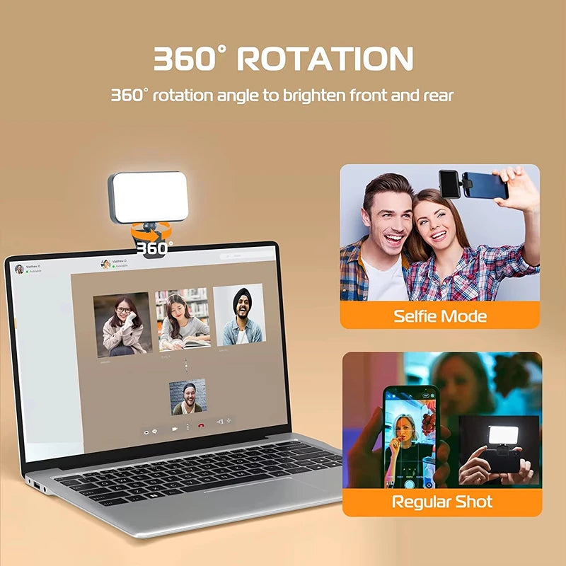 Mini Portable Fill Light LED Video Light Photography Lighting Cell Phone Selfie Livestreaming Fill Lamp Cold and Warm Vlog Lamp Oasis Select