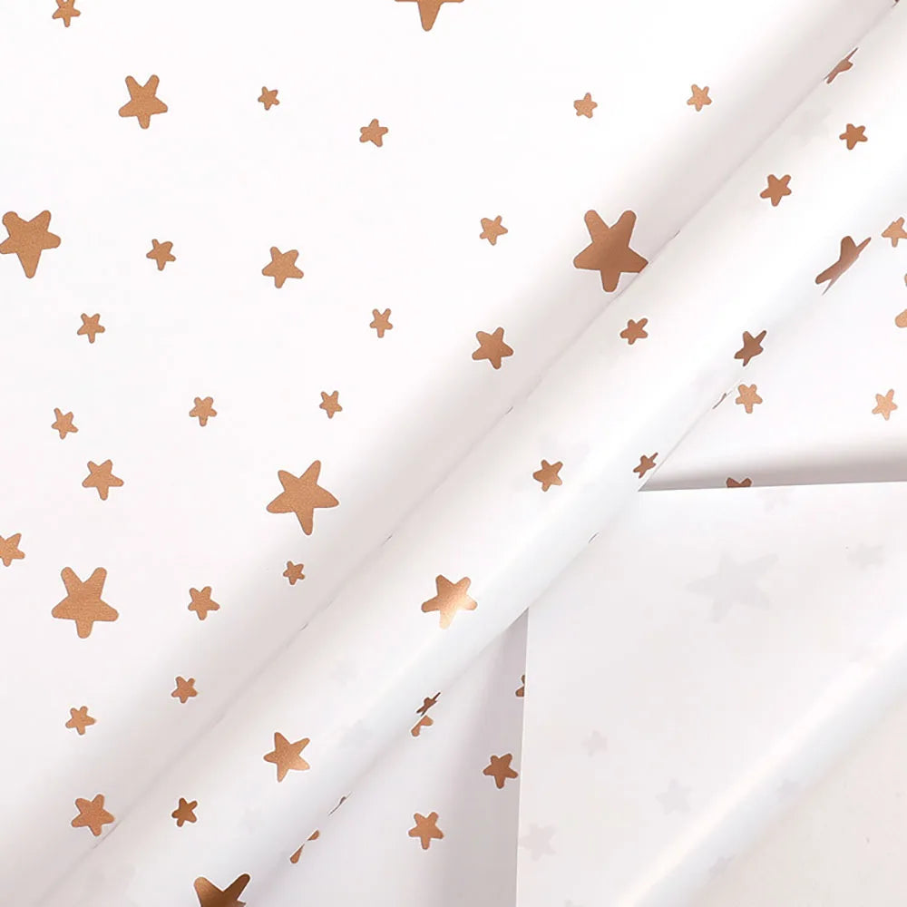 43x300cm Birthday Gift Wrapping Paper Gold Polka Dot Pattern Valentine's Day Bouquet Gift Packaging Paper Party Decoration Paper Oasis Select