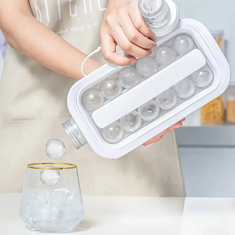 Portable Ice Tray - Large Capacity Bucket Mold and Refrigerator Accessory with Compressible Design for Easy Storage Oasis Select