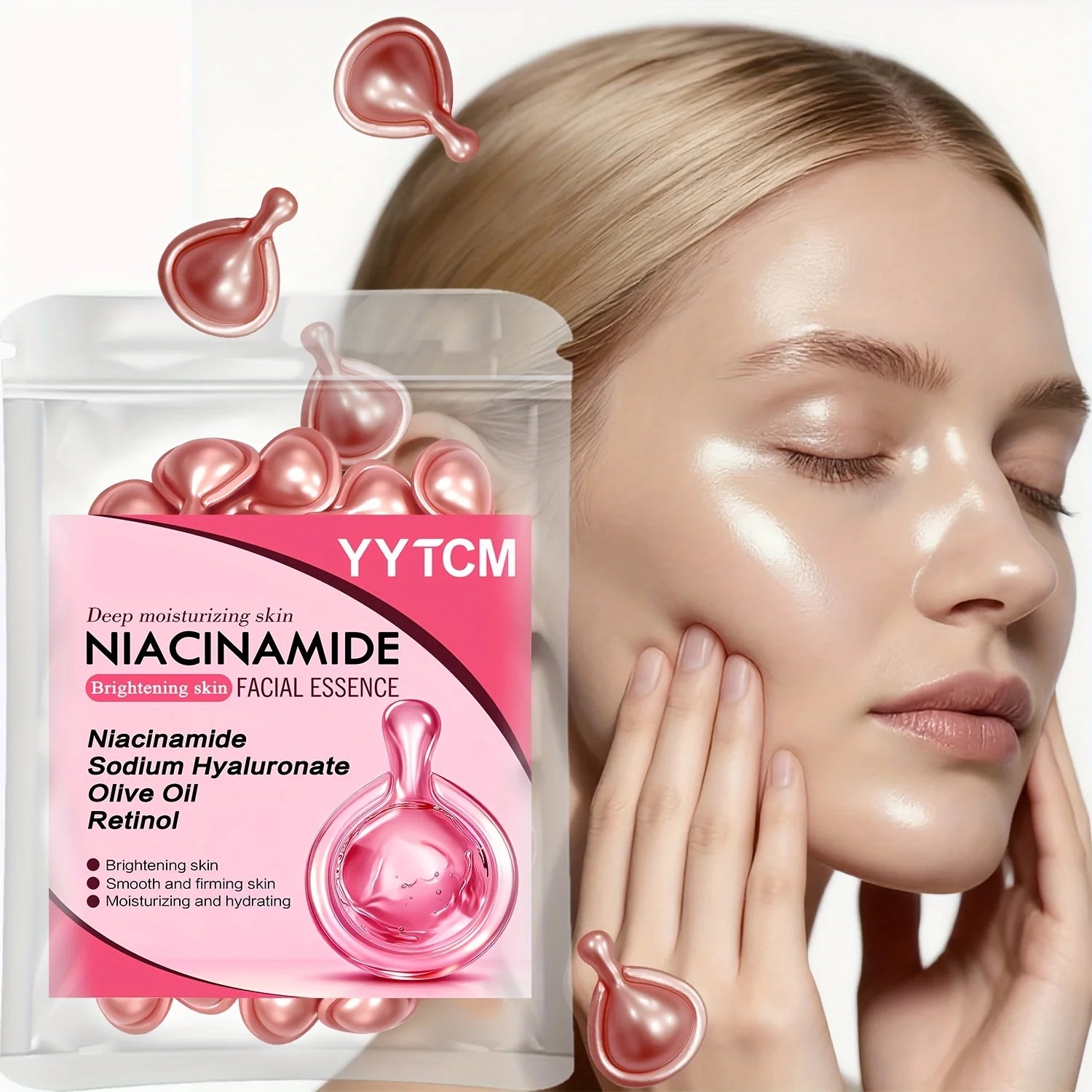 Niacinamide & Retinol Facial Essence Capsules – Brighten & Hydrate Facial Essence Serum Oasis Select