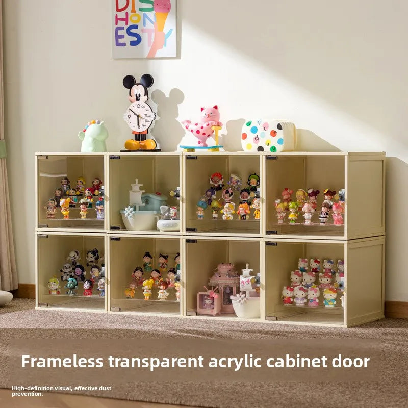 Figure Lego Display Cabinet Model Toy Gundam Shelf Imitation Acrylic Glass Transparent Display Box Oasis Select