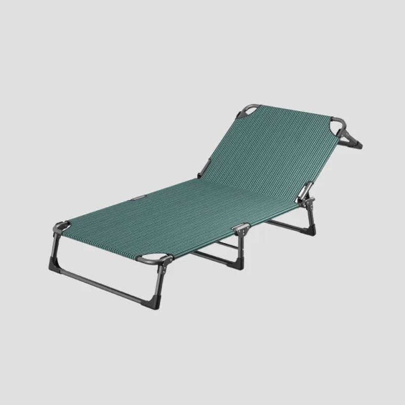 Black Teslin Folding Bed Outdoor Portable Home Office Nap Hospital Companion Marching Bed Oasis Select Oxford cloth 68cm