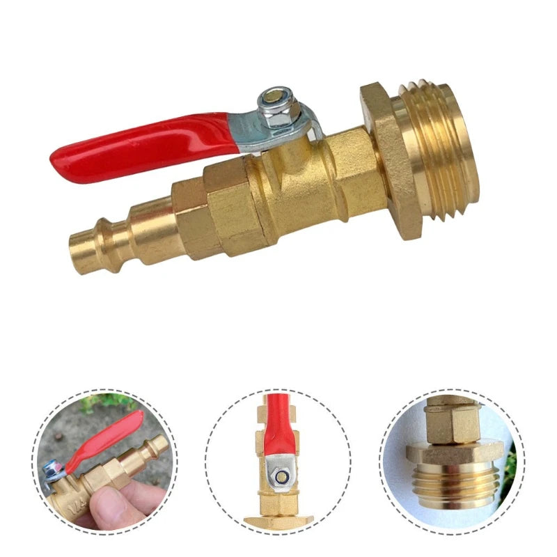 Brass Male Head Quick Aging 3/4 Inch Male Thread Suitable for RV1/4 Inch Quick Connector Explosion-proof Joint Oasis Select