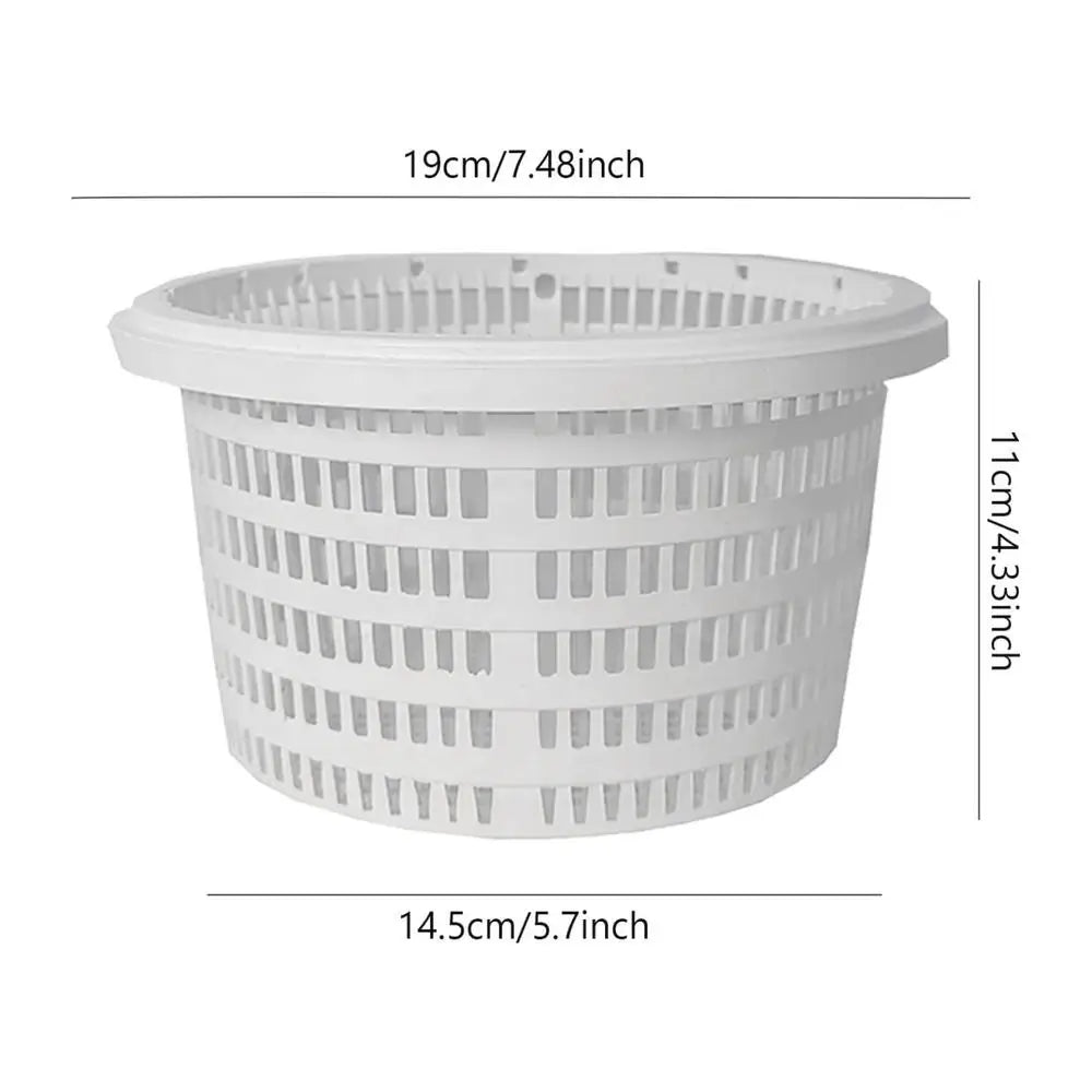 Skimmer Basket For Pool Replacing Strainer Basket Compact Pool Supplies Skimmers With Handle For Removing Leaves Grass Hair Scum Oasis Select White