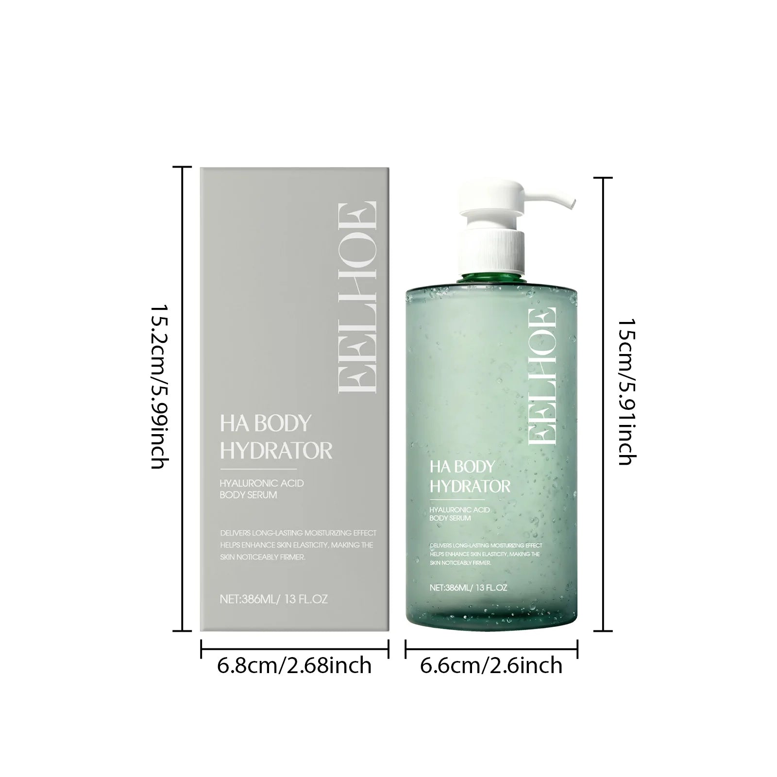 Eelhoe Hyaluronic Acid Body Serum – Firming & Moisturizing 386ml Body Serum Oasis Select 386ml Boxed