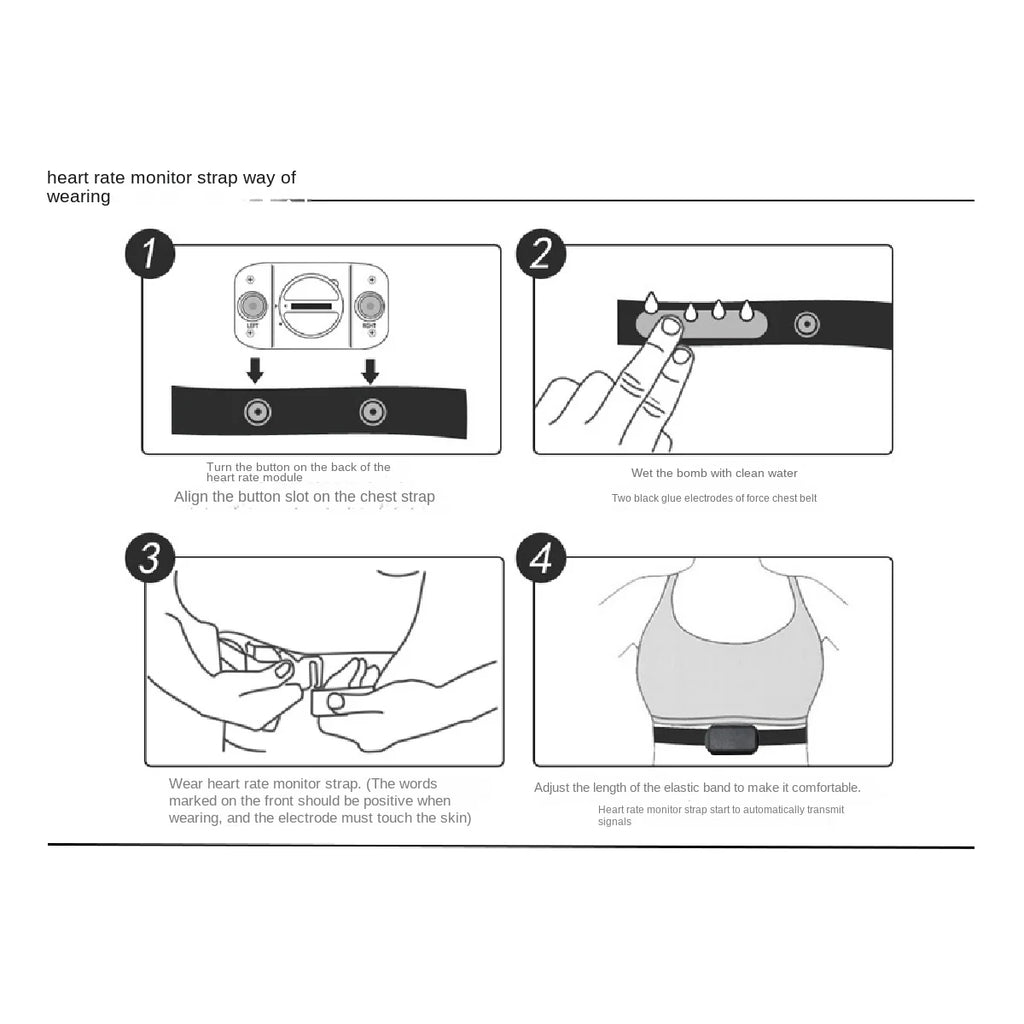Heart Rate Belt Chest Strap for Mount Heart Rate Sensor Monitor Elastic Soft Strap Band Black Oasis Select