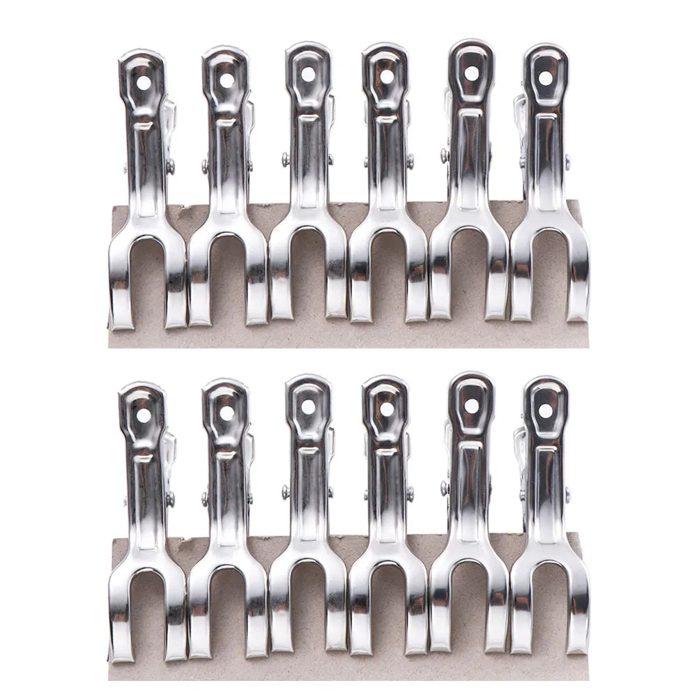 Stainless Steel Clothes Pegs – Windproof Heavy-Duty Clips 6/12pk Clothes Pegs Oasis Select 12 Pcs