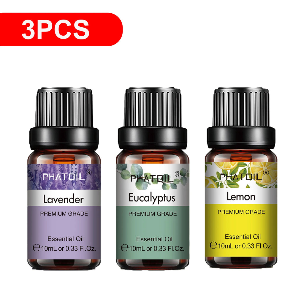 PHATOIL 10ml Pure Natural Essential Oils for Diffuser & Aromatherapy