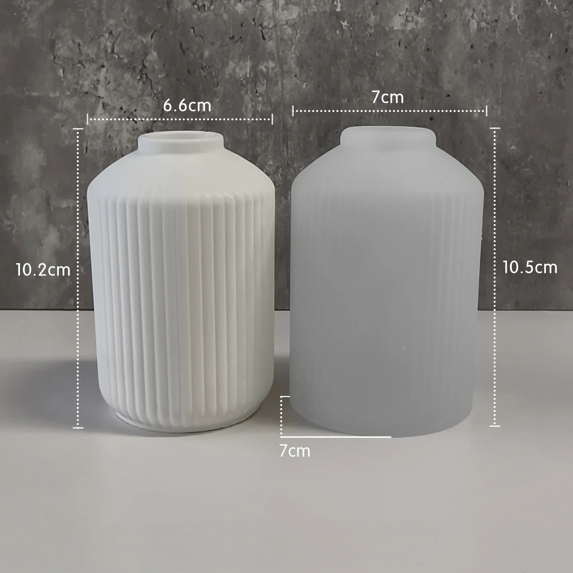 Stripes Vase Silicone Mold DIY Gypsum Vase 3D Ornaments Molds Epoxy Plaster Concrete Flower Pot Mould Gardening Decoration Oasis Select J-300b
