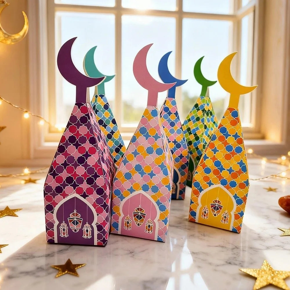 12pcs Eid Mubarak Gift Boxes | Ramadan Treat & Favor Boxes