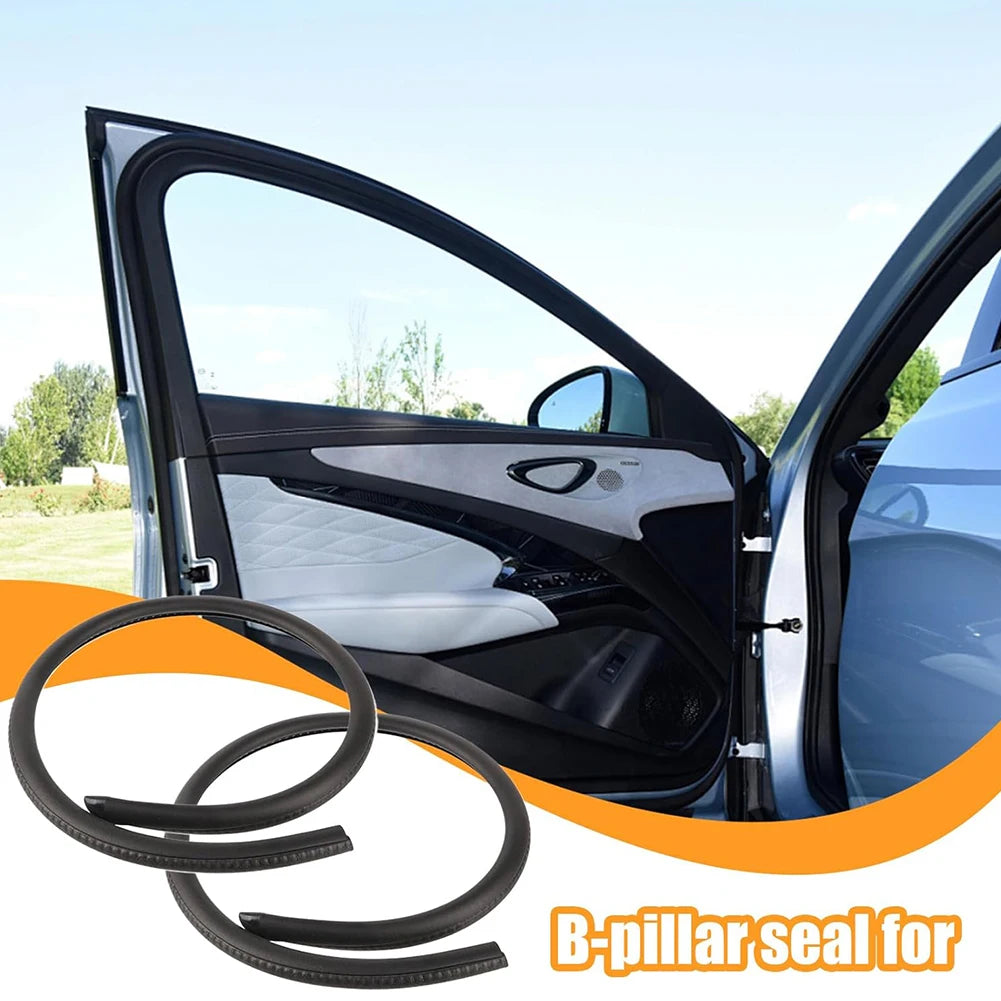 Vecligt EPDM Car Door Weatherstrip Seal Strip – 2m Pair