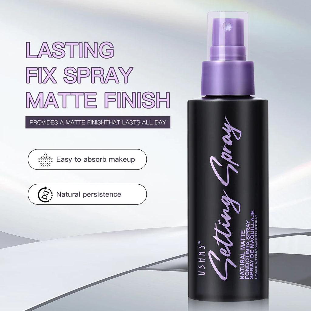 USHAS Waterproof Makeup Setting Spray – Matte & Oil Control