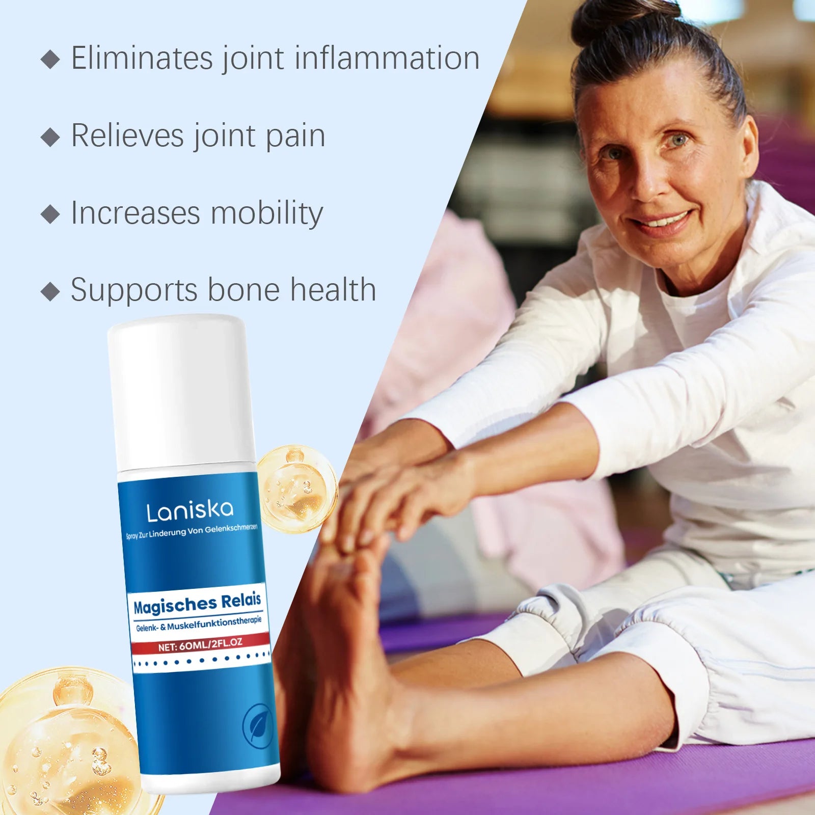 LANISKA Joint Care Spray Treat Pain Reducing Stress Eliminate Fatigue Nourishing Skin Enhance Vitality Body Joint Relieve Sprays Oasis Select