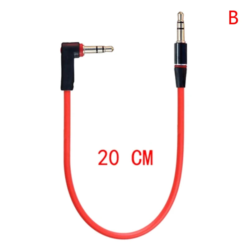 Right Angle 3.5mm Male to Male AUX Stereo Cable – 20cm/30cm
