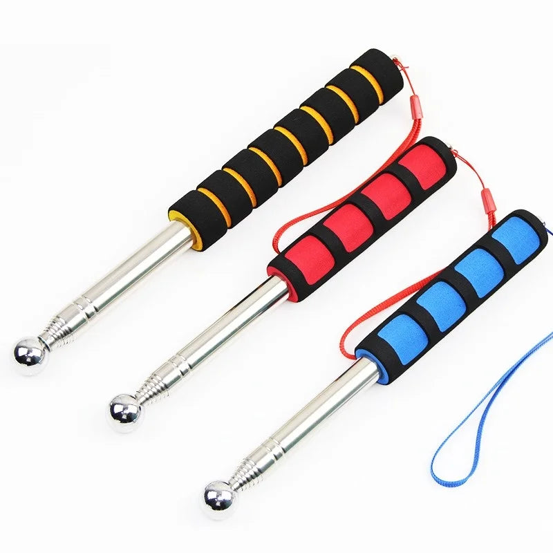 JUSTINLAU 1M~1.6M Hollow Drum Detection Hammer Room Detection Tool Hollow Drum Hammer Stainless Steel Telescopic Drum Hammer Oasis Select