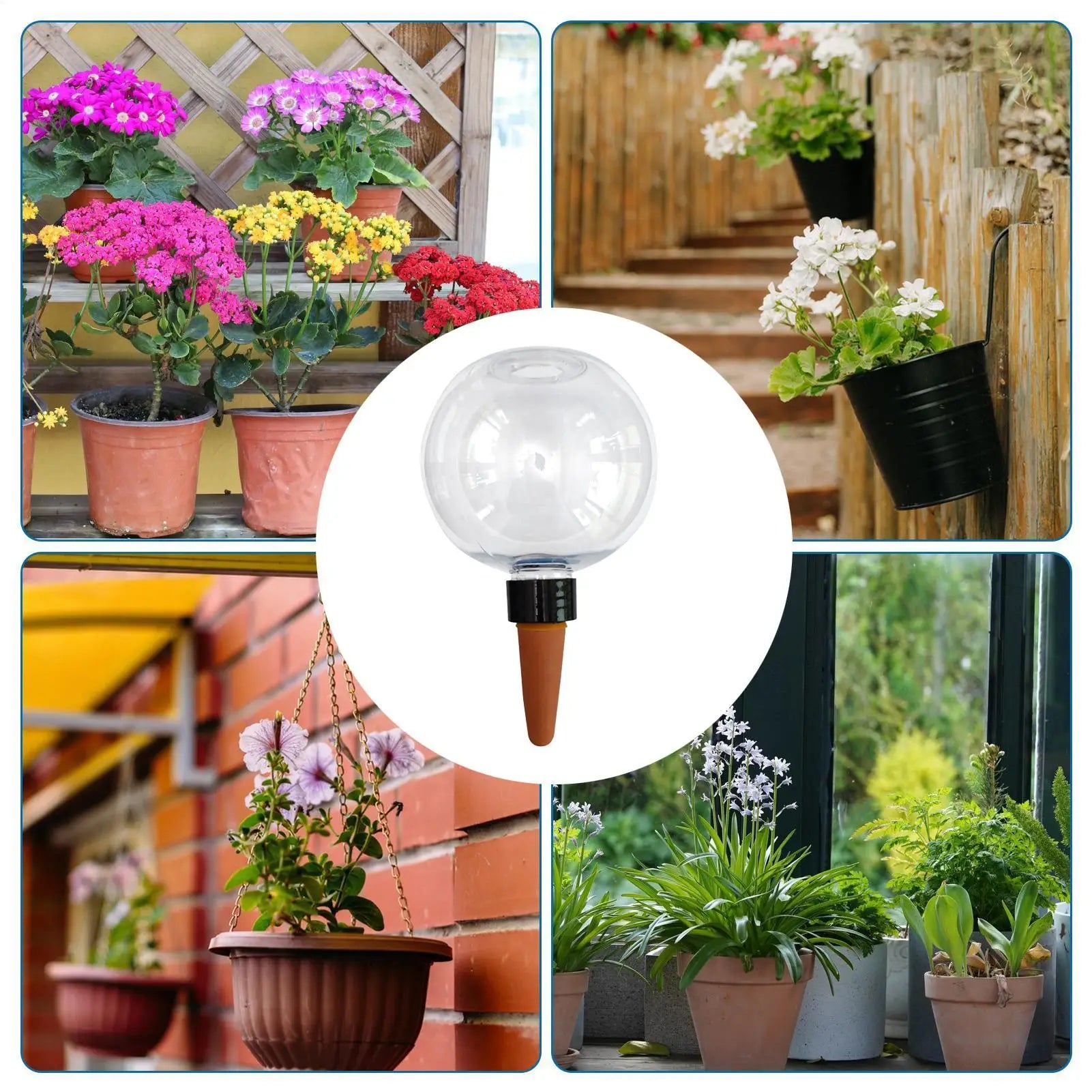 500ml Spherical Automatic Watering Ball Self Watering Plant Watering Bulbs for Garden Flower Plants Watering Balls Device Oasis Select