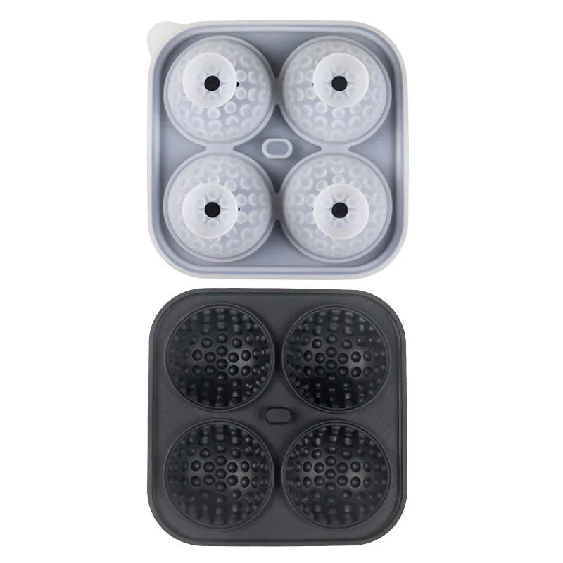 1-10PCS Ice Cube Mold 3D Golf Ice Puck Hockey Tray Mold Whiskey Silicone Ice Box Silicone Ice Tray Ice Hockey with Funnel Oasis Select Black 5PCS