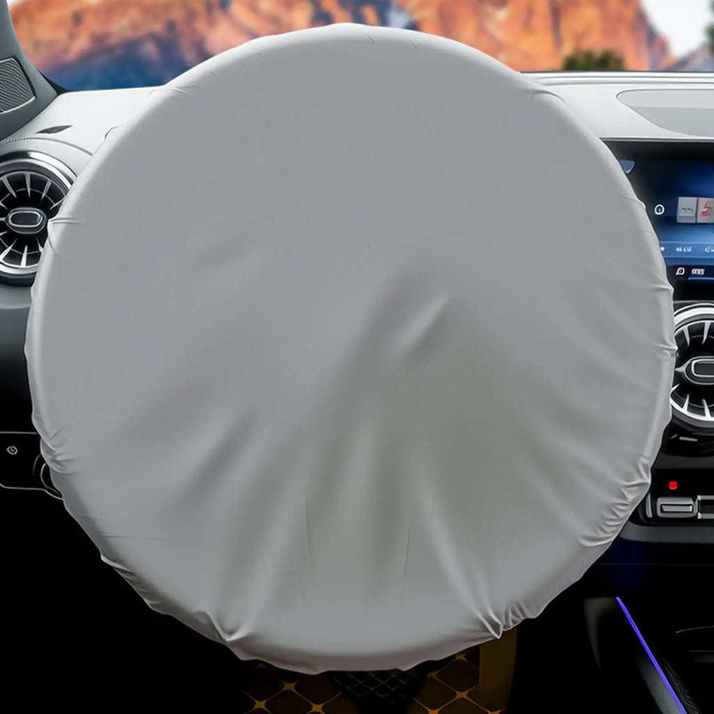 Car Steering Wheel Sunshade Side Window Shade Silver Coated Cloth Steering Wheel Cover Sunscreen Insulation Sun Block Accessorie Oasis Select