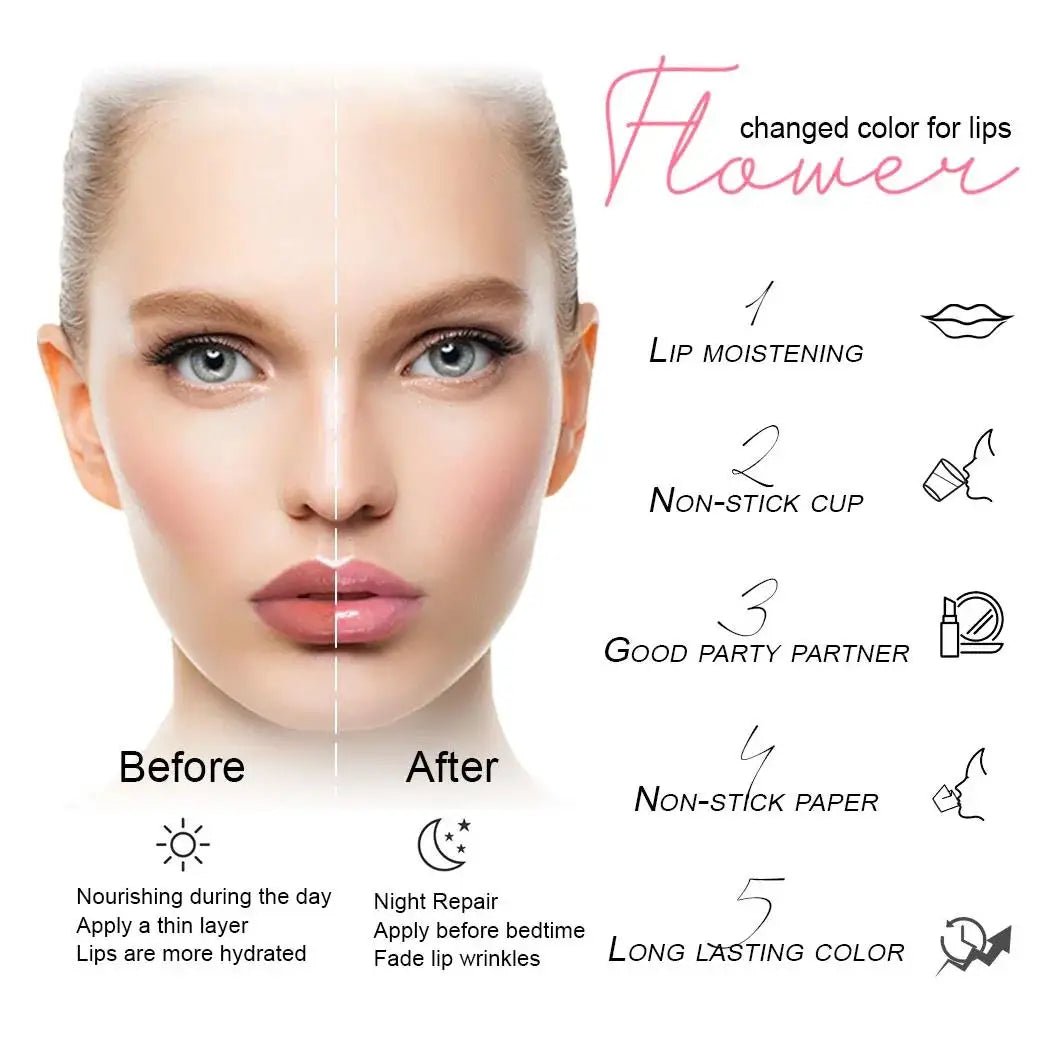 MIRSIST Color Changing Jelly Flower Lipstick – Moisturizing Balm