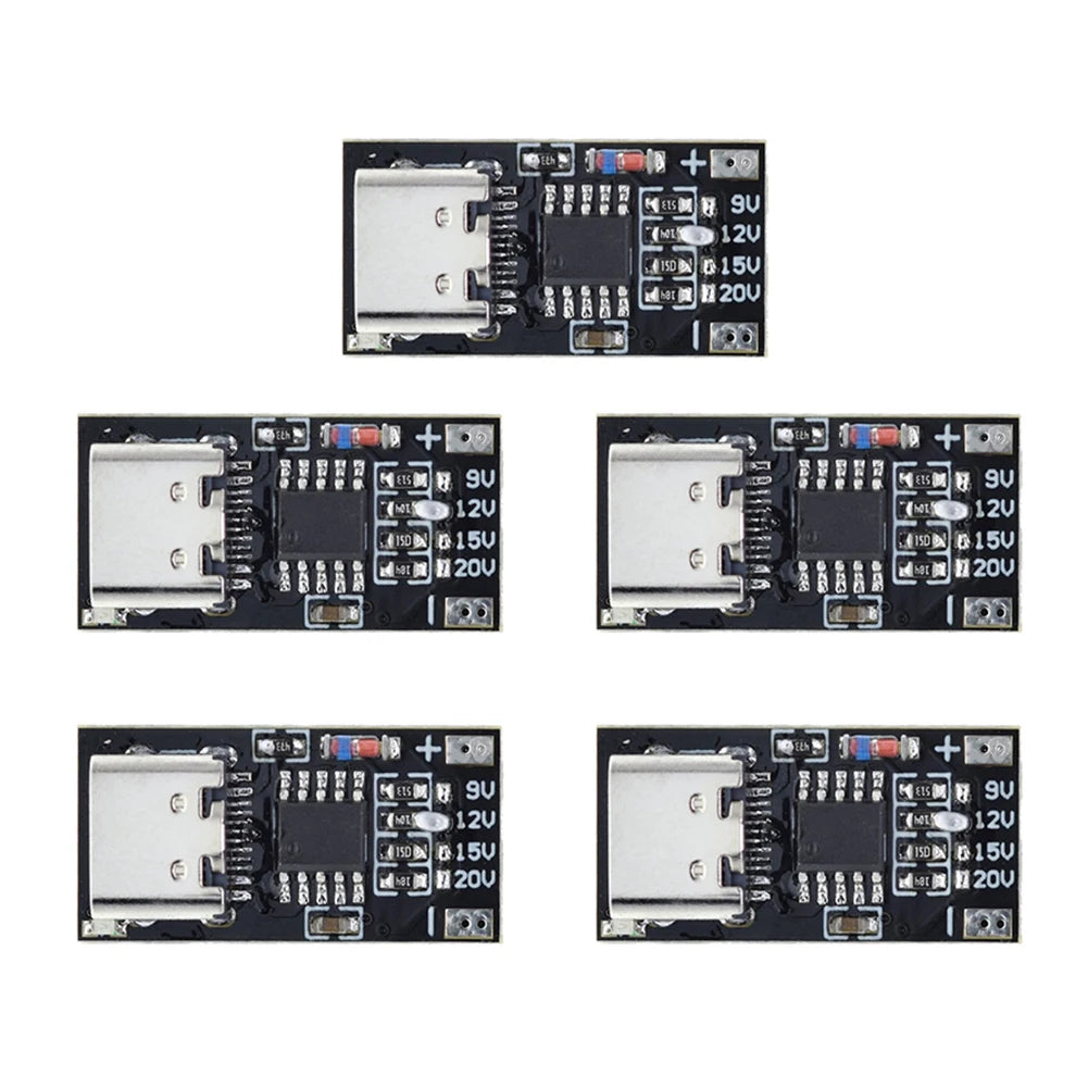 ALLOYSEED USB-C Fast Charging Trigger Board PD QC AFC 9V–20V USB Charging Module Oasis Select 5pcs United States
