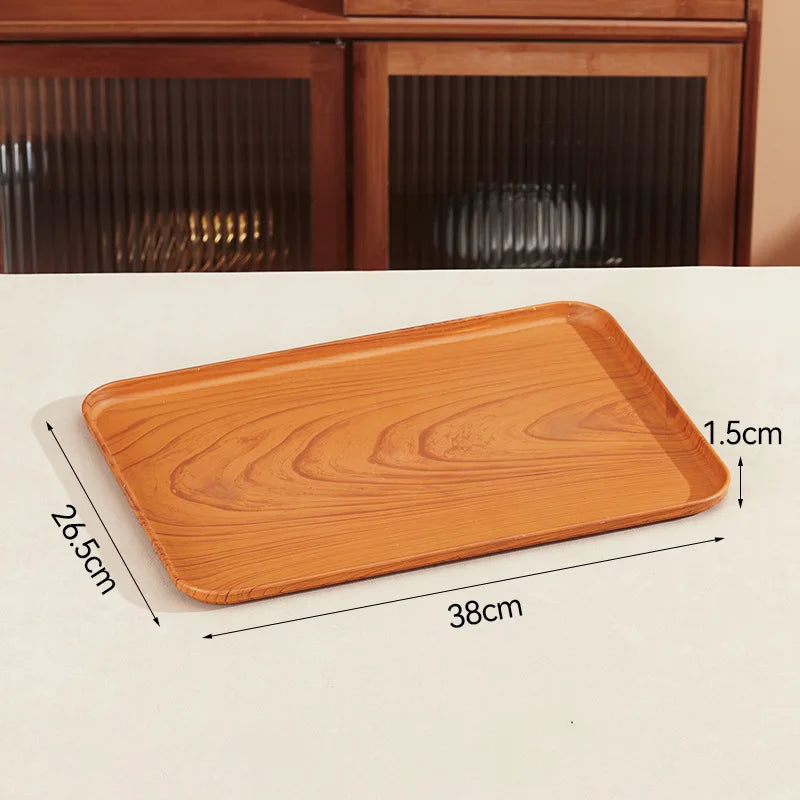 Plastic Tableware Fruit Household Buffet Plate Decorative Candy Trays Rectangular Dessert Dinner Plate for Home Supplies Oasis Select 38x26.5x1.5cm