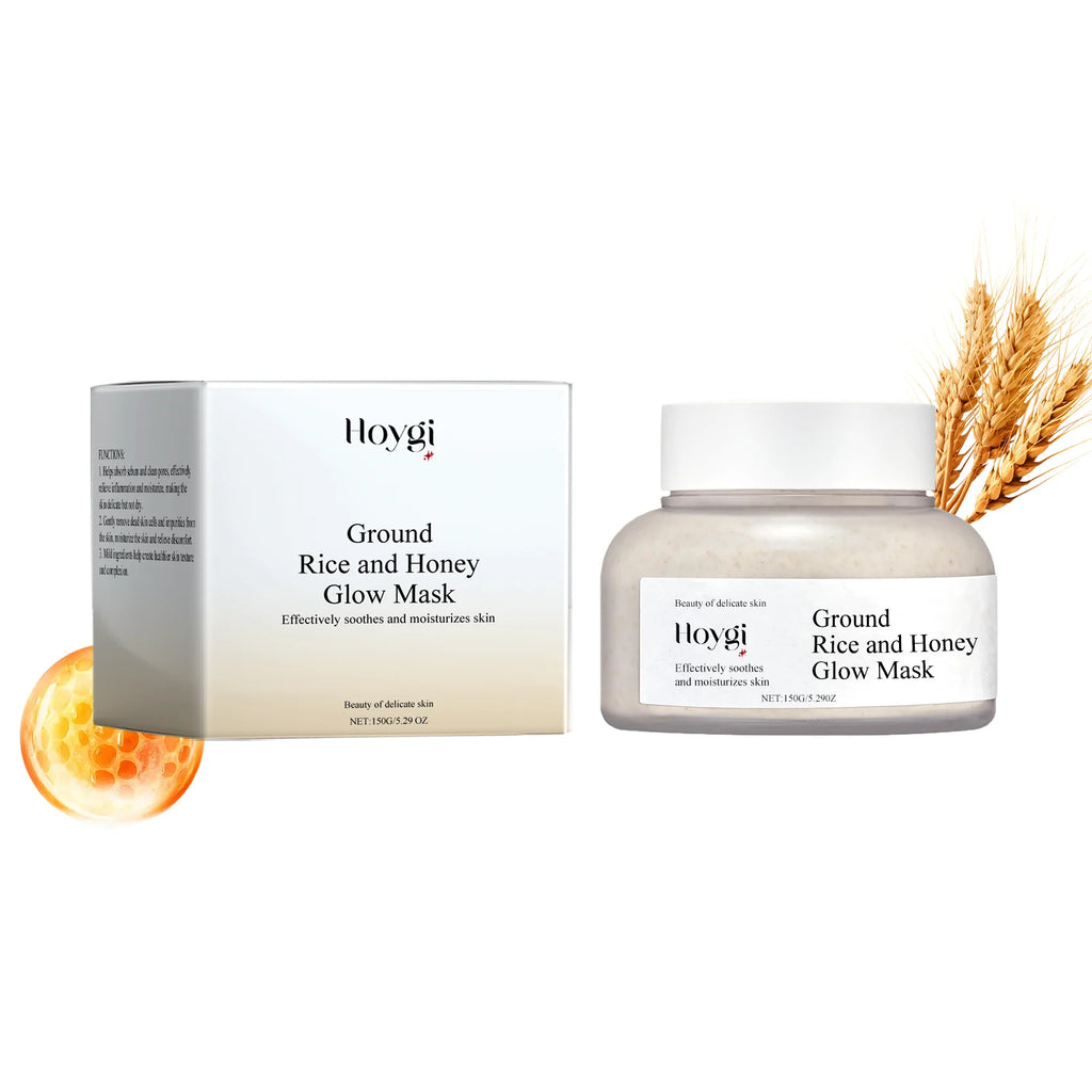 Hoygi Rice Honey Face Mask Pore Minimizing Oil Balancing Repairing Soothing Softening Skin Revitalizing Cleansing Mud Mask 150g Oasis Select 150g boxed