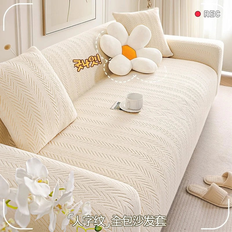 Cream-style Cat Scratch-resistant Elastic Sofa Cover Full Package All-season New Anti-slip Sofa Seat Cushion Sofa Covers Oasis Select