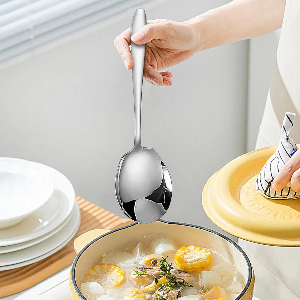 Large Serving Spoons Stainless Steel Kitchen Serving Tablespoon Dishwasher Safe Kitchen Tool Spoons Suitable serving spoon Oasis Select