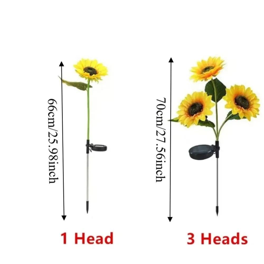 Solar Sunflower Garden Stake Light | Waterproof LED Lamp