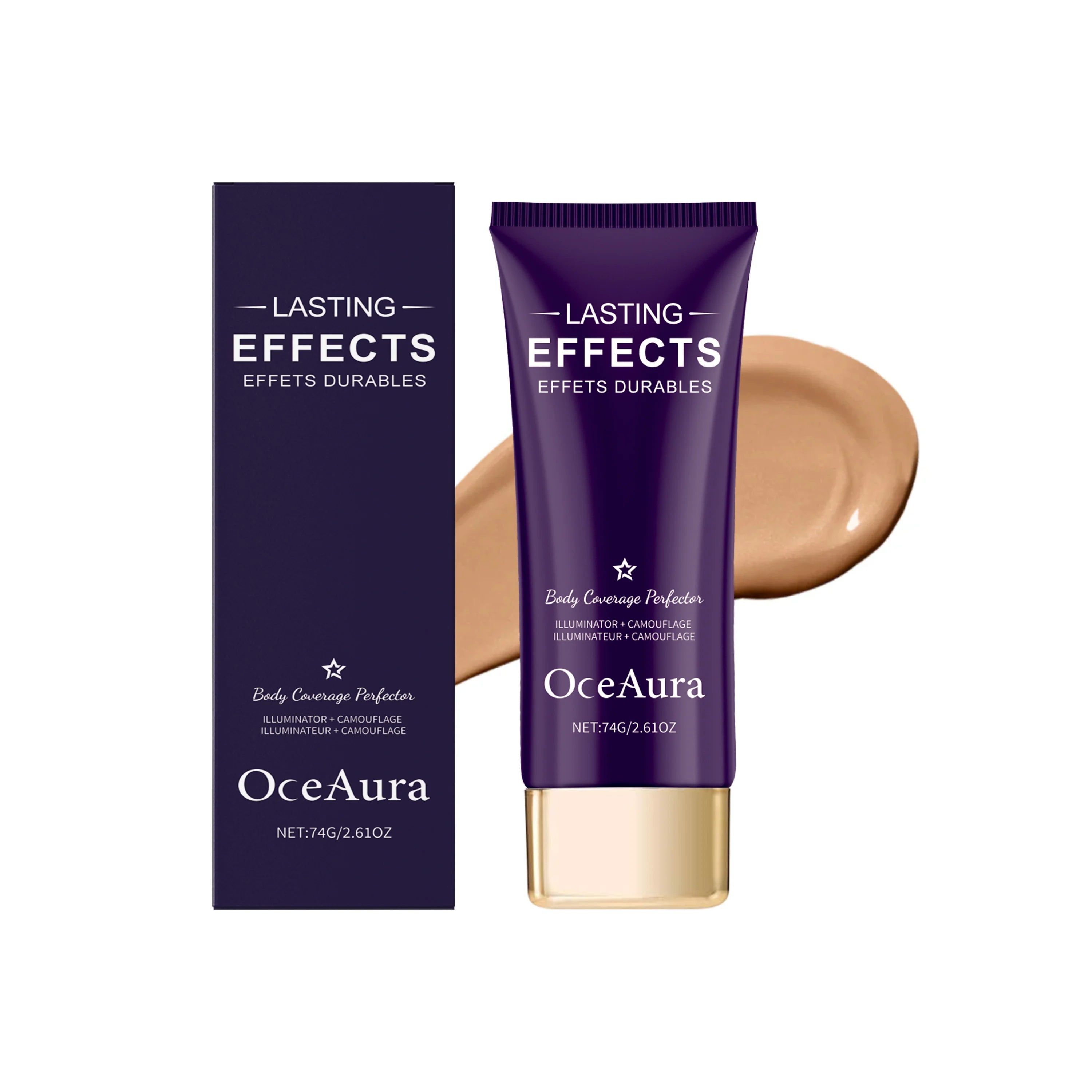 OceAura Lightweight Concealer & Foundation Cream – Full Coverage Concealer Foundation Oasis Select Natural Color Boxed