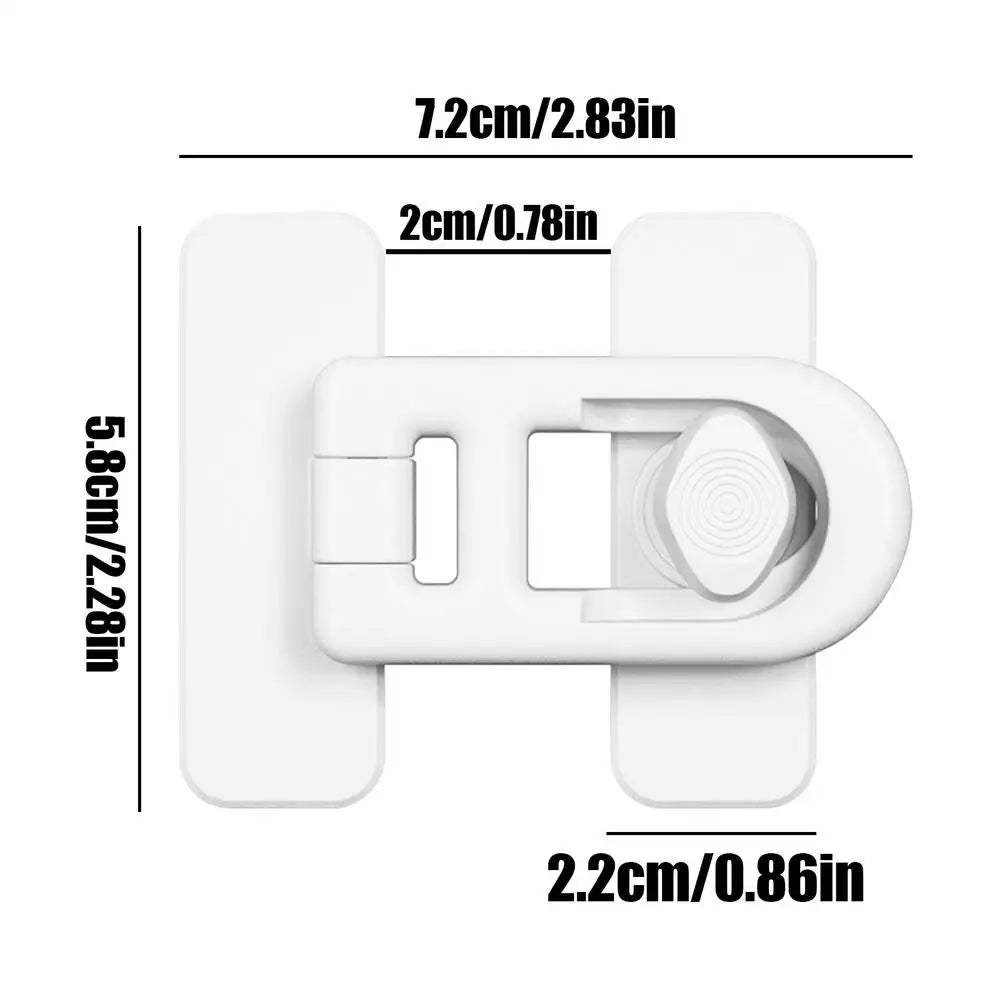 Refrigerator Door Lock For Kids Child Safety Freezer Oven Cabinet Baby Proofing Lock Adhesive Keyless Fridge Lock Security Oasis Select White