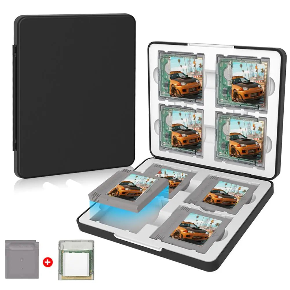 For GBC/GB 8-in-1 Game Card Holder Storage Box Organizer Silicone Inner Liner Magnetic Protection Lid Game Consoles Hard Shell Oasis Select
