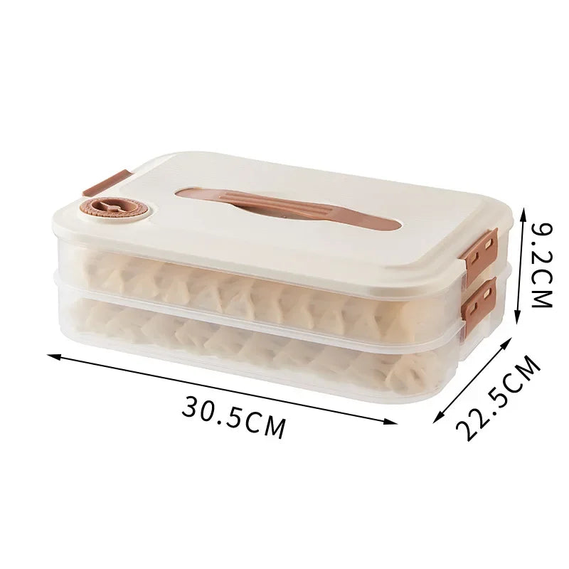 Dumpling Storage Frozen Box Refrigerator Frozen Dumplings Multi-layer Food Grade Household Dumpling Frozen Fresh-keeping Box Oasis Select 2nd floor