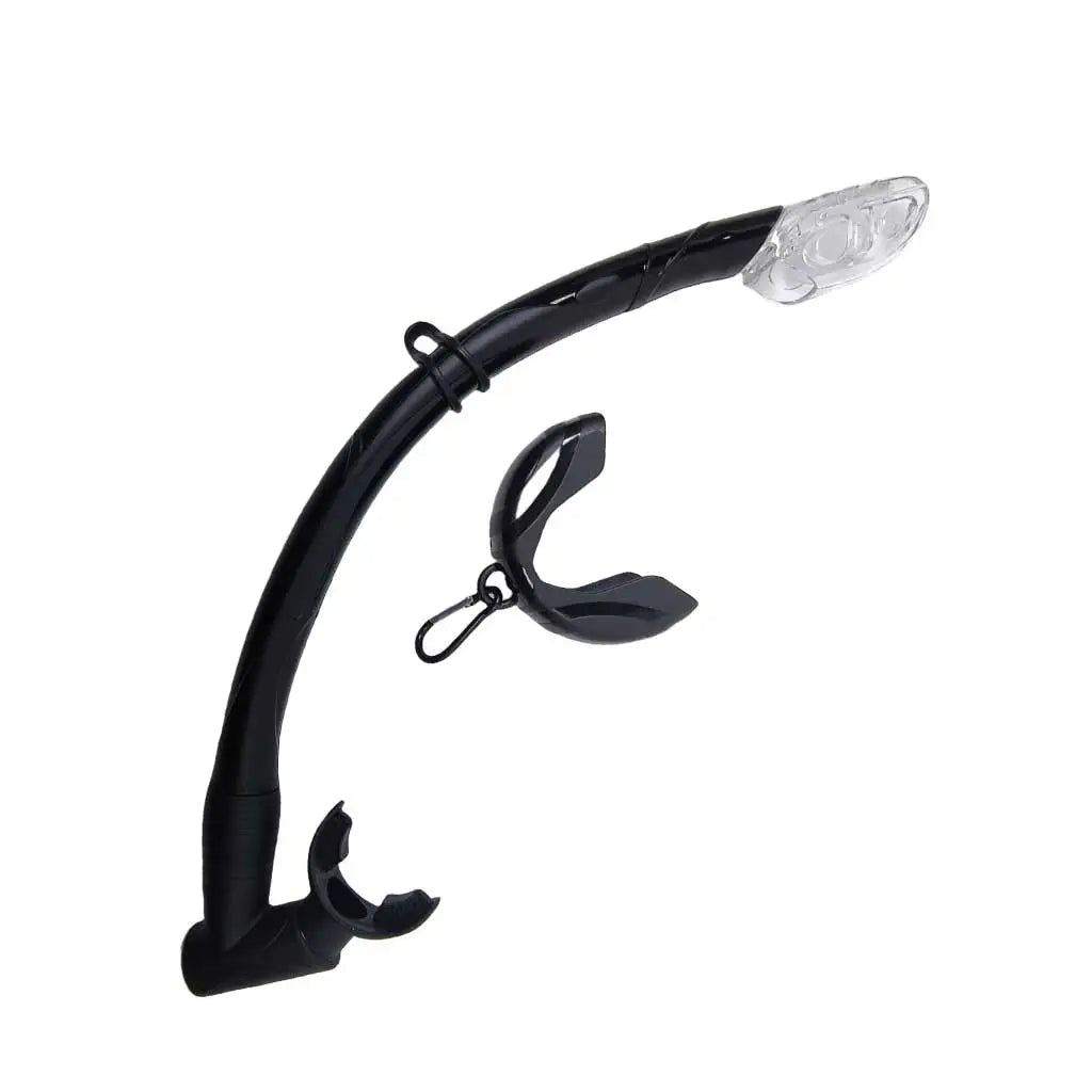 Diving Snorkel Silicone Full Dry Tube Underwater Diving One way purge valve Snorkeling Air Breathing Tube Hose Oasis Select Black