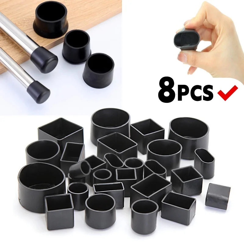 8PC/lot Silicone PVC Table Chair stool Leg cover Wear-resistant Feet Floor Protector Caps soft rubber Universal furniture part Oasis Select