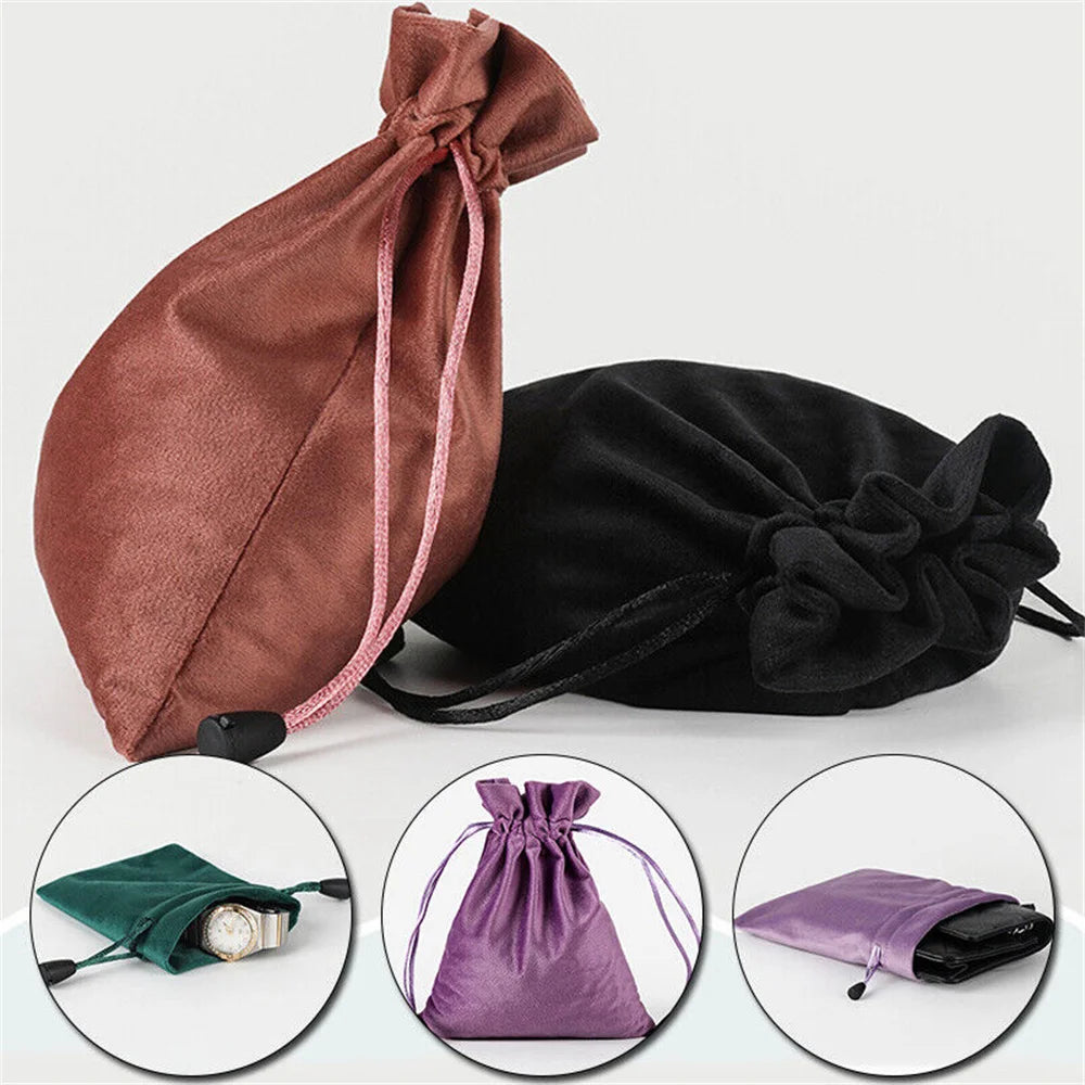 1 Pcs 6 Sizes Bags Linen Drawstring Gift Bag Pouches Cloth Christmas Bag Jewelry Bag Drawstring Pouches Large Velvet Bags Oasis Select