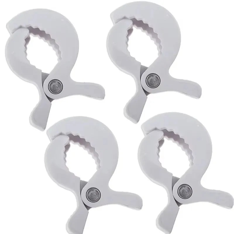 4/2PCS Baby Stroller Clamp Alligator Clip Pram Peg Portable Stroller Hook Baby Car Seat Clips Toddler Baby Stroller Accessories Oasis Select White 4pcs