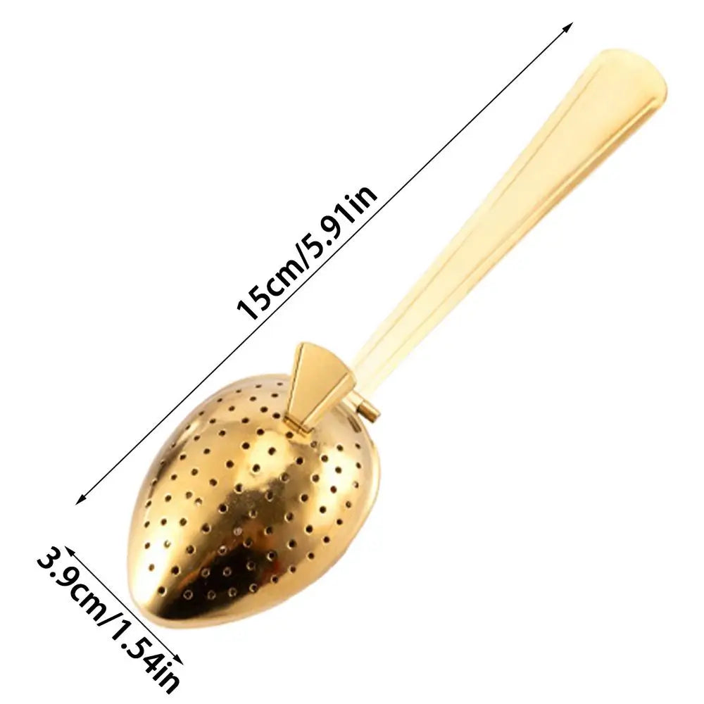 1PC Stainless Steel Tea Infuser Sieve Tools For Spices Bag Infusor Ball Tea Filter Maker Brewing Services Teaware Tea Strainer Oasis Select Gold 1PC