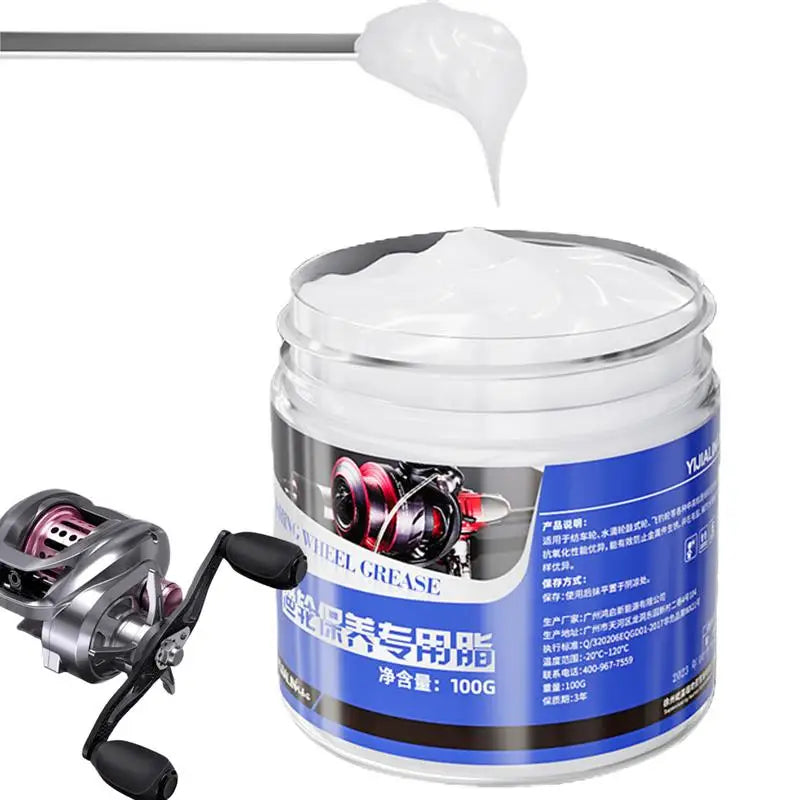 100g Marine Fishing Reel Oil Fishing Reel Grease with Rust Prevention Fishing Reel Lubricant Extreme Temperature Resistant Oasis Select