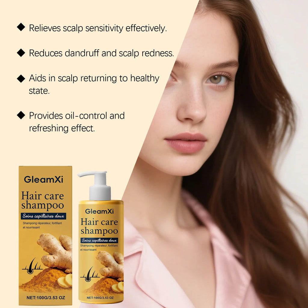 Gleamxi Ginger Shampoo – Oil Control, Dandruff & Hair Growth
