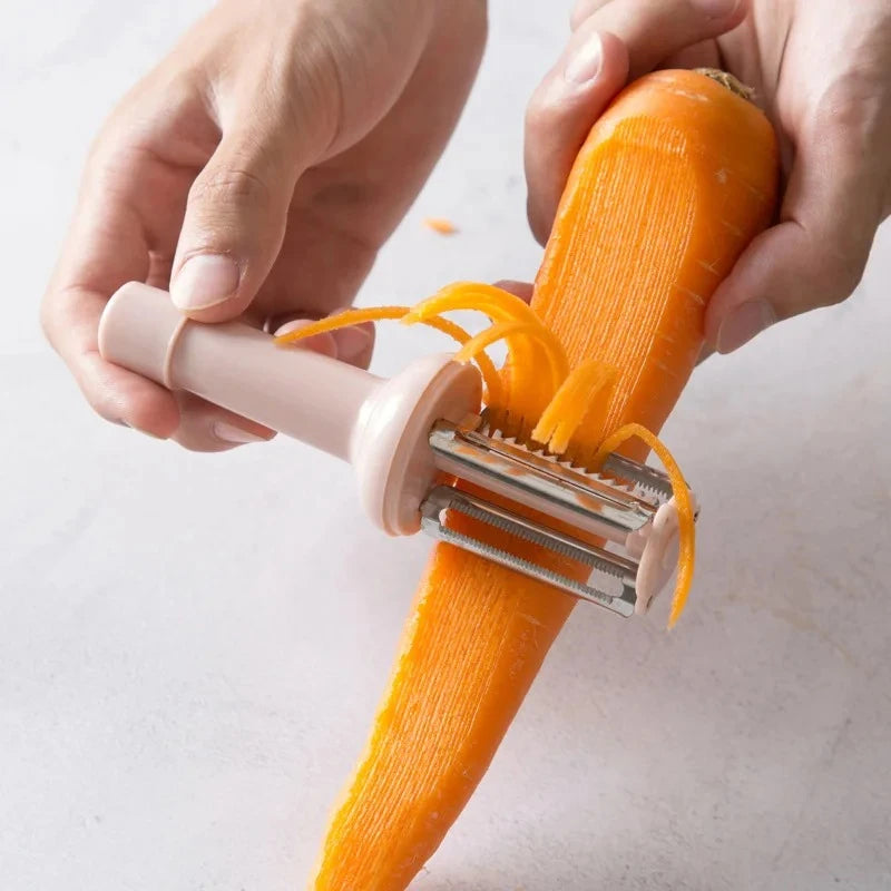 3-in-1 Stainless Steel Vegetable & Fruit Peeler with Grater Vegetable Peeler Oasis Select