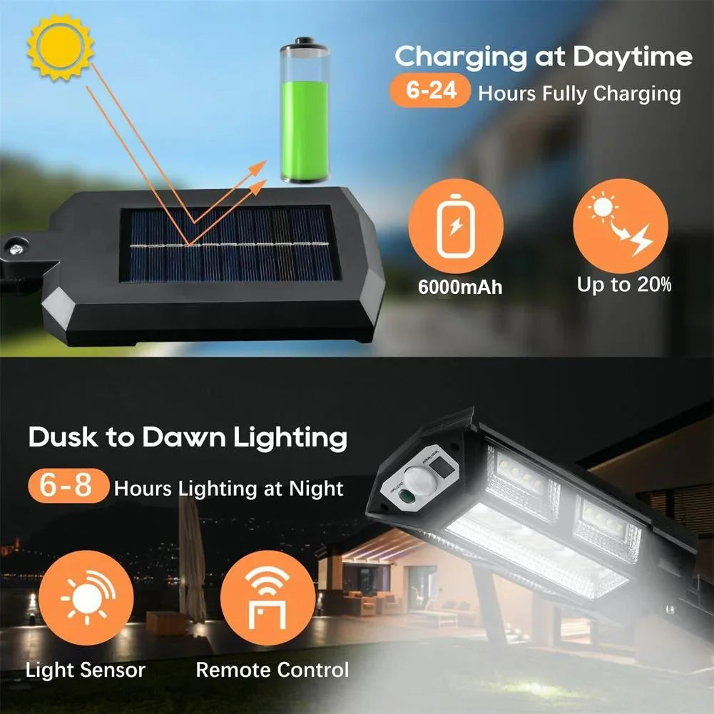 30000LM Motion Sensor Solar LED Lights Outdoor Solar Garden Lamp 3 Modes Waterproof Wall Lighting For Patio Garden Solar Light Oasis Select