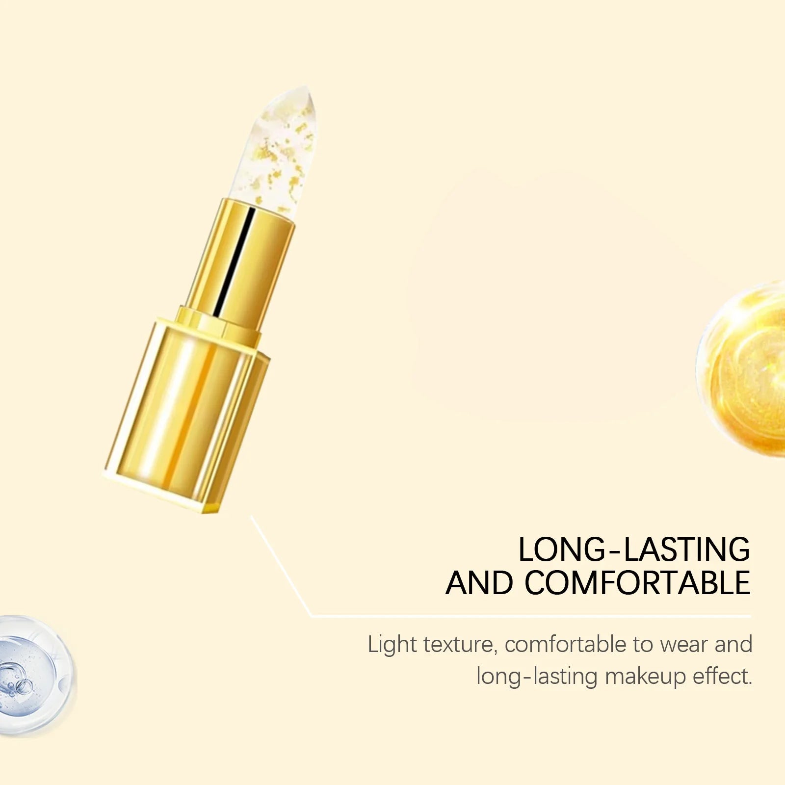 Jaysuing Gold Color-Changing Lip Balm | Hyaluronic Acid Hydrating Color-Changing Lip Balm Oasis Select